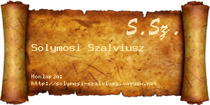 Solymosi Szalviusz névjegykártya